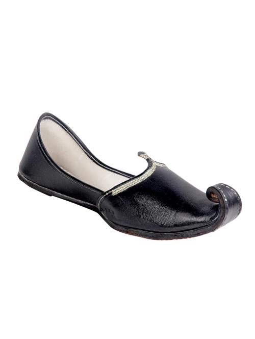 black leather slip on juti - 12322882 - Very Small Image - 1