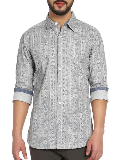 noble faith men's 100% cotton slim fit full sleeves shirt - 12323559 - Very Small Image - 1