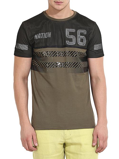 green cotton chest print tshirt - 12324478 - Very Small Image - 1