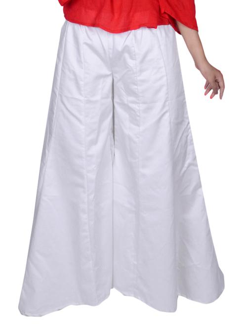 white cotton palazzos - 12326806 - Very Small Image - 1