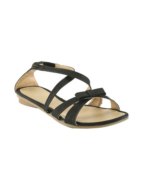 black leatherette sandal - 12331645 - Very Small Image - 1