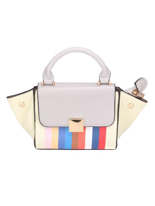 multi coloured leatherette handbag with sling - 12333718 - Very Small Image - 1