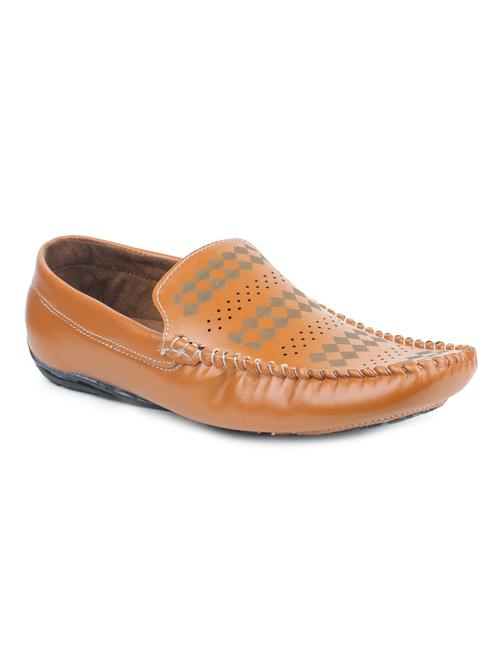 tan synthetic slip on loafers - 12333935 - Very Small Image - 1