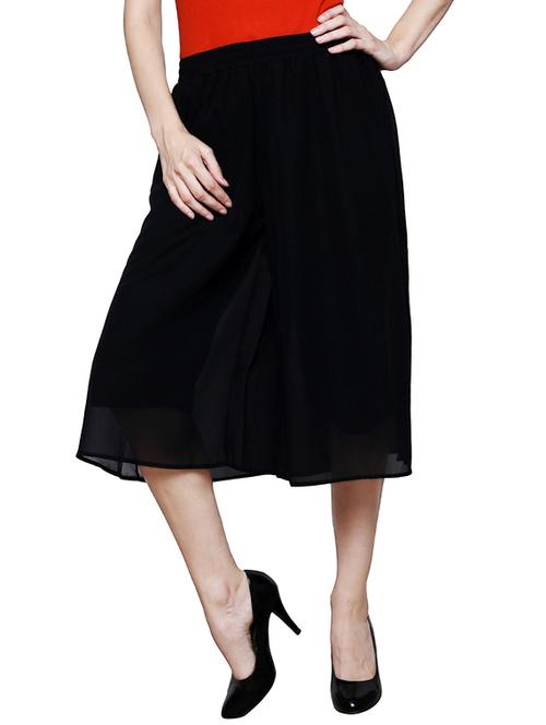black georgette culottes - 12334073 - Very Small Image - 1