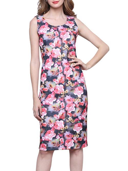 navy blue floral sheath dress - 12334102 - Very Small Image - 1