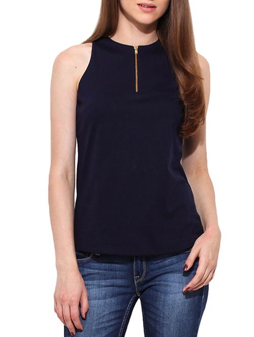 navy blue cotton top - 12342810 - Very Small Image - 1