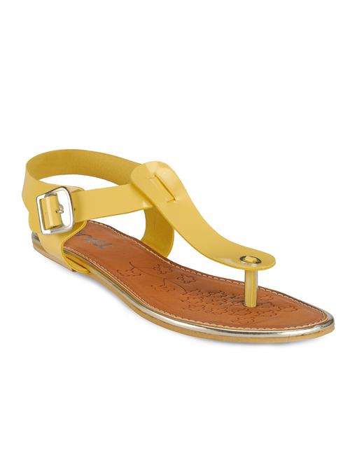 yellow faux leather sandal - 12344749 - Very Small Image - 1