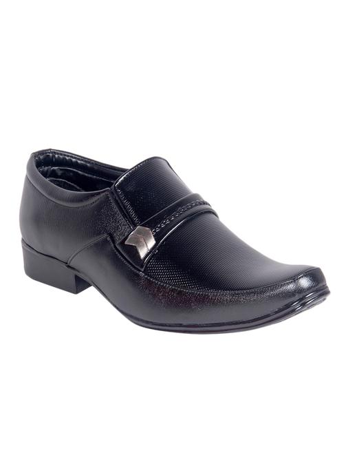 black leather slip on ons - 12347736 - Very Small Image - 1