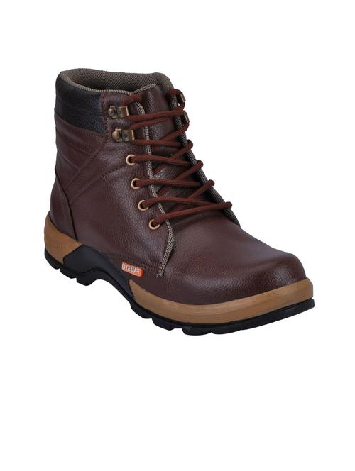 brown leatherette High ankle boot - 12353694 - Very Small Image - 1