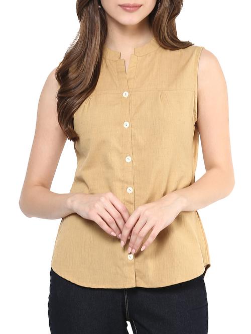 brown none regular shirt - 12358982 - Very Small Image - 1