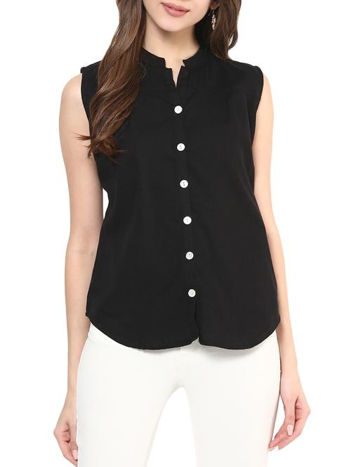 black none straight top - 12358983 - Very Small Image - 1