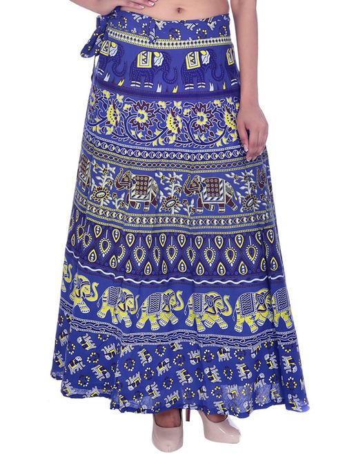 blue cotton wrap skirts - 12362734 - Very Small Image - 1