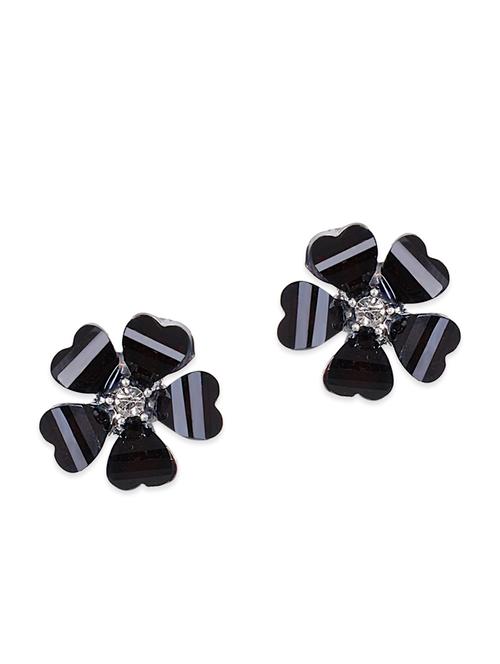 Black metal studs earrings - 12363431 - Very Small Image - 1