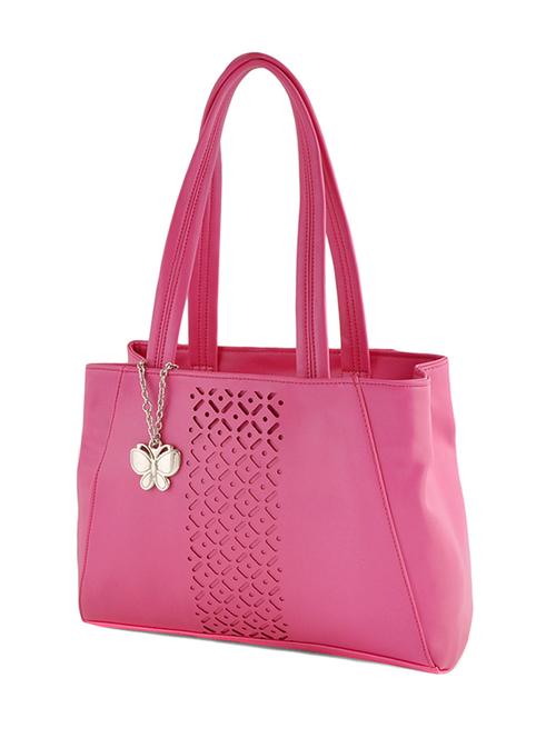 pink leatherette cutwork handbag - 12379506 - Very Small Image - 1