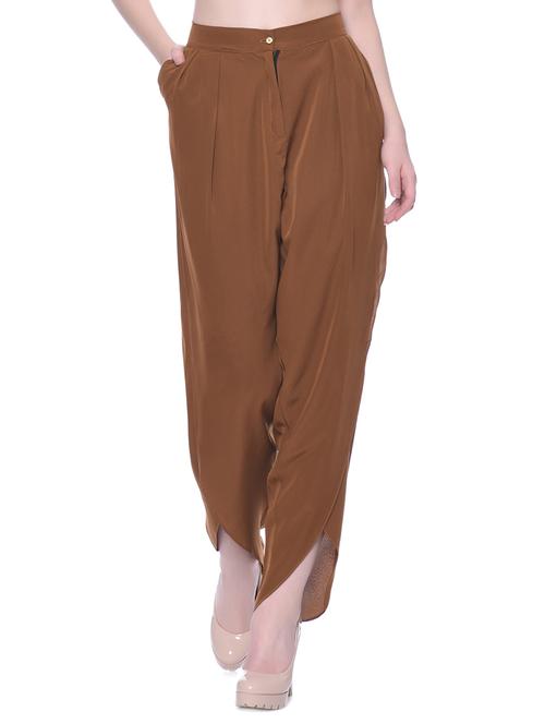 women solid pleated tailored pants - 12379765 - Very Small Image - 1