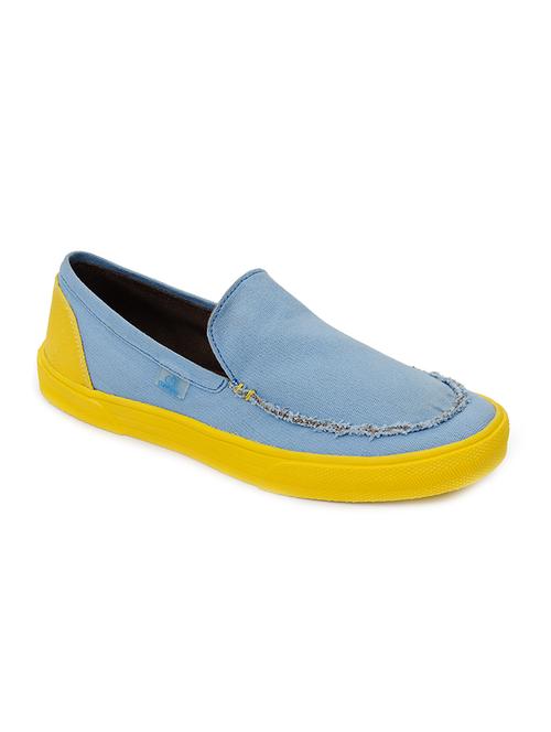 blue canvas slip on shoes - 12383158 - Very Small Image - 1
