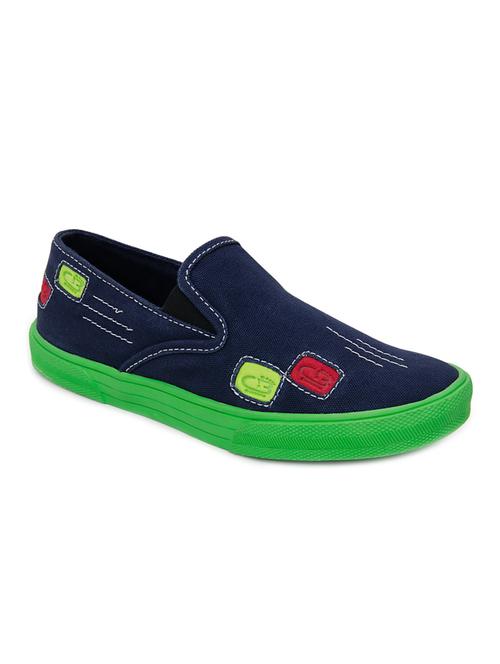 blue canvas slip on shoes - 12383176 - Very Small Image - 1