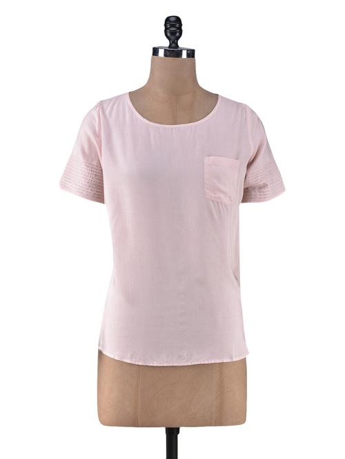 solid pink viscose top - 1238558 - Very Small Image - 1