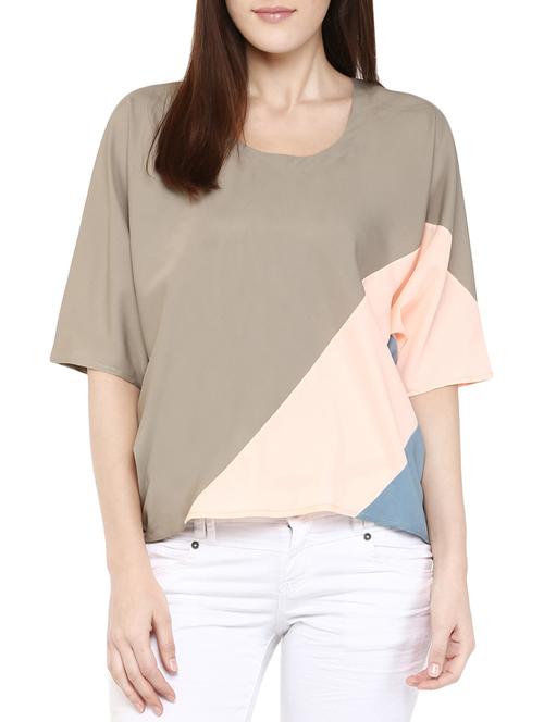 dolman sleeved color block top - 12391705 - Very Small Image - 1