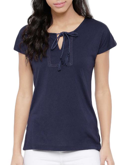 navy blue cotton top - 12392844 - Very Small Image - 1