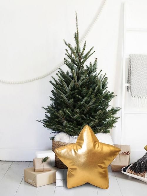 stybuzz faux leather star cushion - 12394766 - Very Small Image - 1