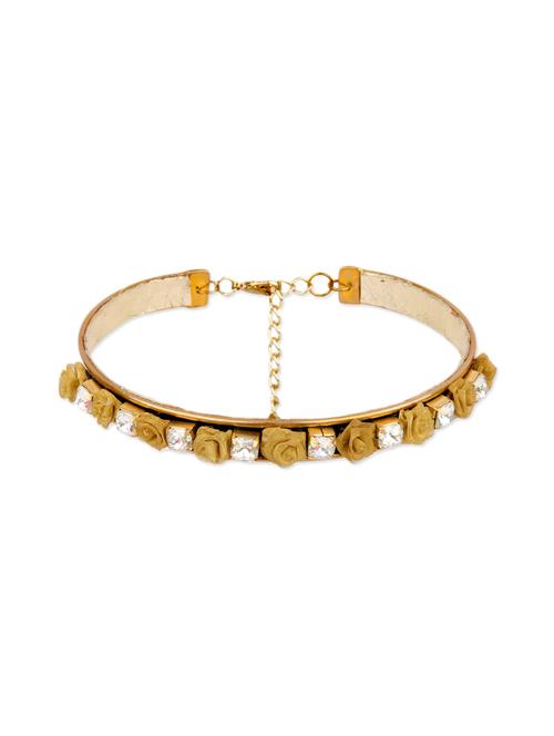 gold embellished brass choker - 12398591 - Very Small Image - 1