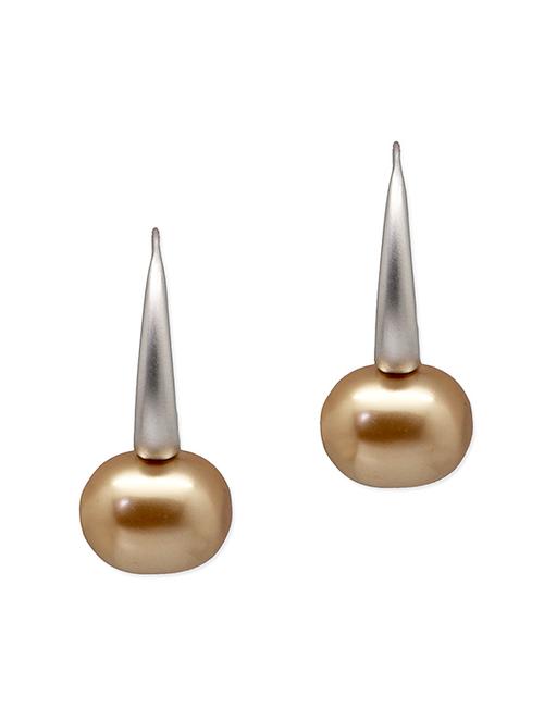 brown brass hoop earrings - 1240047 - Very Small Image - 1