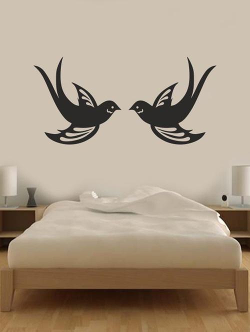 love birds pair wall decal - 12400586 - Very Small Image - 1