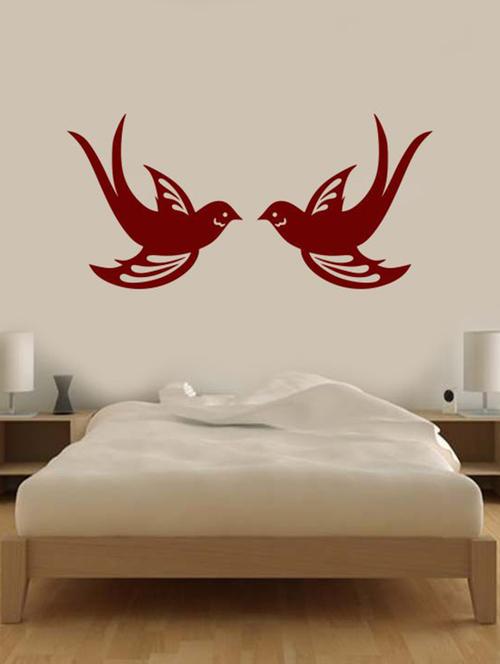 love birds pair wall decal - 12400587 - Very Small Image - 1