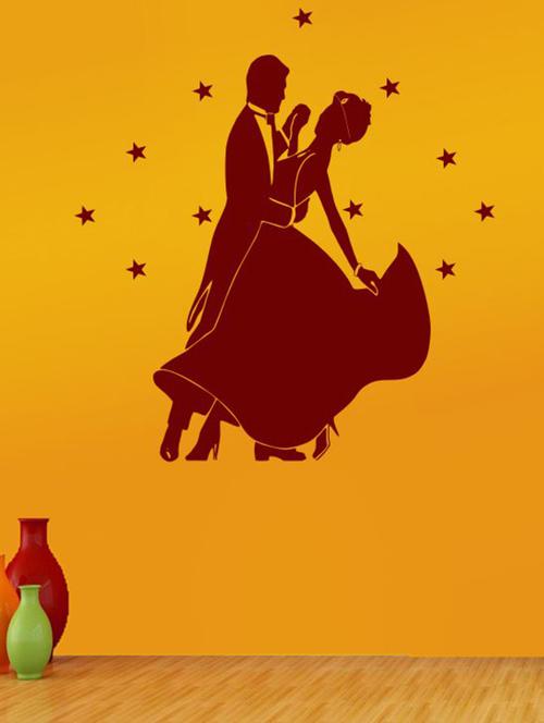 cute couples dance wall decal - 12400732 - Very Small Image - 1