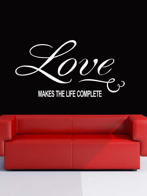 love makes life complete wall decal - 12400744 - Very Small Image - 1
