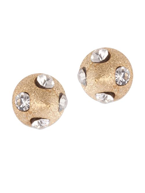 white brass copper stud earrings - 1240076 - Very Small Image - 1