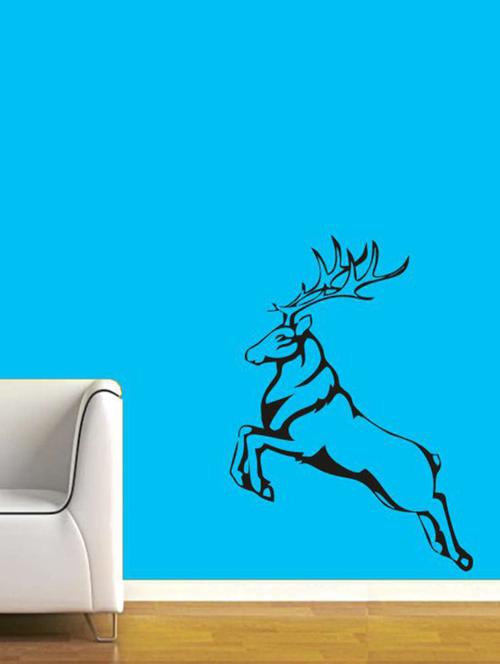 deer running behind wall decal - 12400801 - Very Small Image - 1