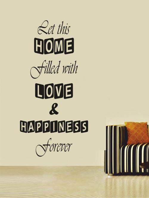 love & happiness wall quotes decal - 12401056 - Very Small Image - 1