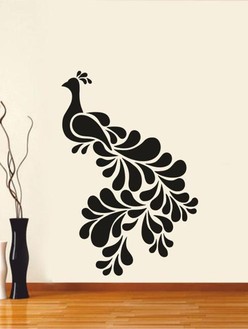 lovely peacock wall decal - 12401401 - Very Small Image - 1