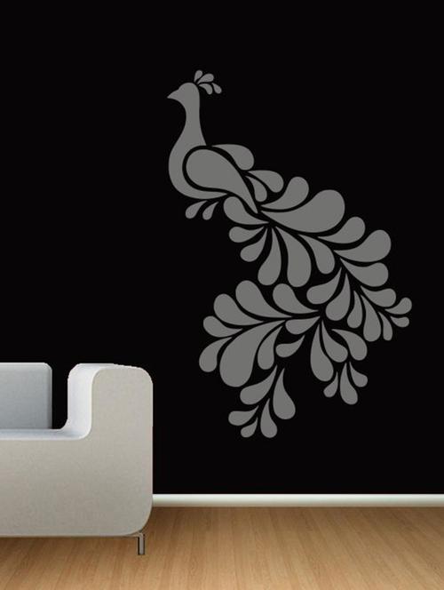 lovely peacock wall decal - 12401405 - Very Small Image - 1