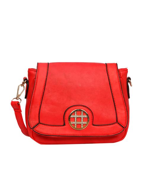 red leatherette embellished sling bag - 12404058 - Very Small Image - 1