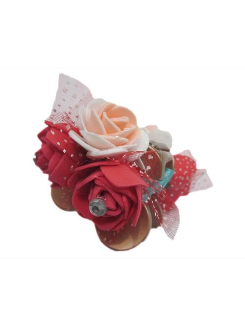 red floral hair clutcher - 12406431 - Very Small Image - 1