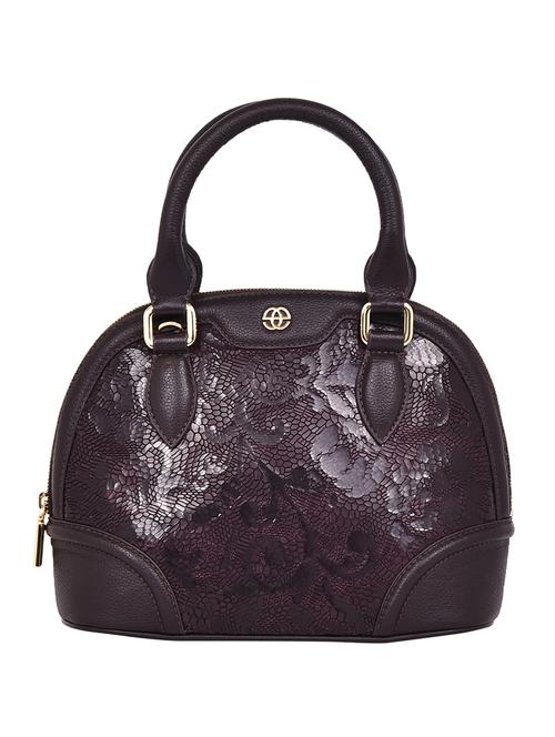 purple leather textured handbag - 12410894 - Very Small Image - 1