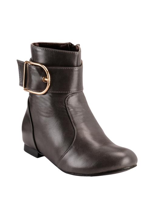 black leatherette ankle  boot - 12412396 - Very Small Image - 1