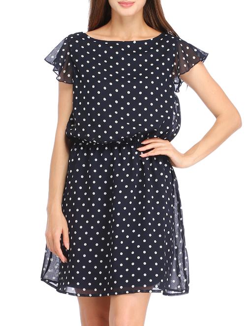 blue blouson dress - 12414306 - Very Small Image - 1