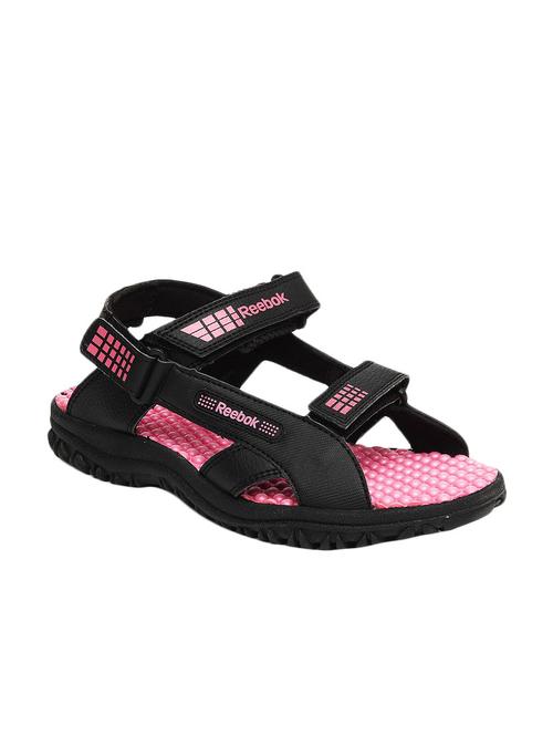 pink synthetic back strap floaters - 12414621 - Very Small Image - 1