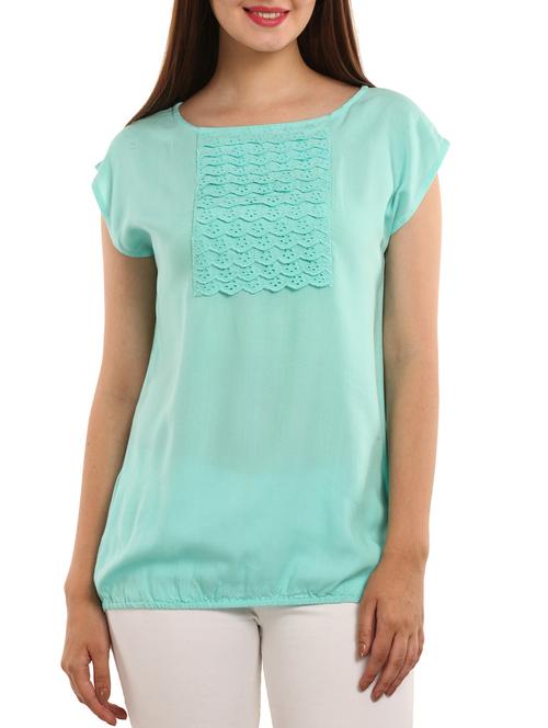 blue viscose regular top - 12414644 - Very Small Image - 1