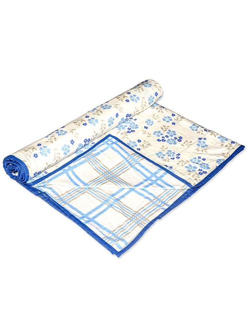 always plus single flower blue cotton dohar/quilt - 12420186 - Very Small Image - 1