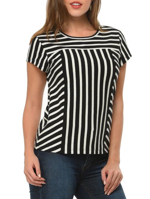monochrome cotton regular top - 12420606 - Very Small Image - 1