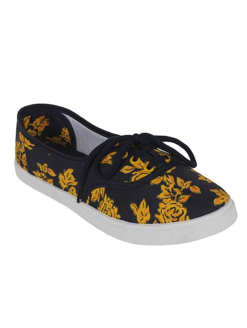 blue canvas laceup sneakers - 12425130 - Very Small Image - 1