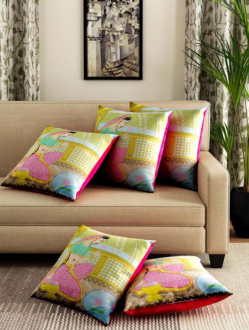 alina décor set of 5 pcs cushion cover - 12425760 - Very Small Image - 1
