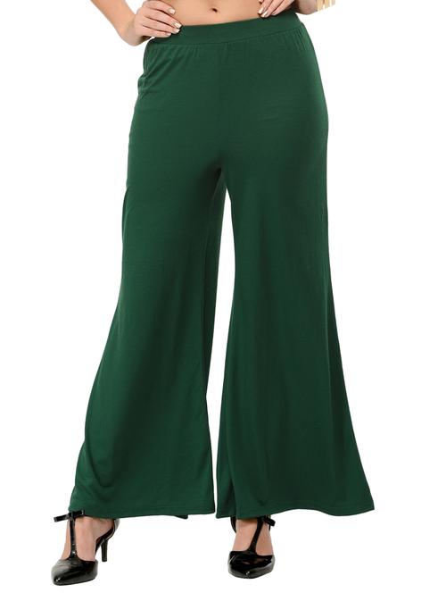 green viscose palazzos - 12426142 - Very Small Image - 1