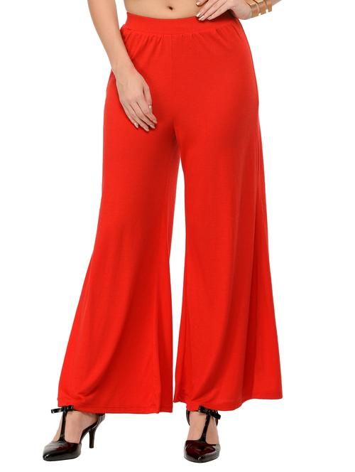 red viscose palazzos - 12426149 - Very Small Image - 1