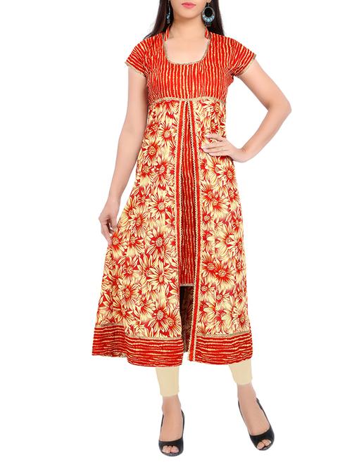 Printed layered kurta - 12426176 - Very Small Image - 1